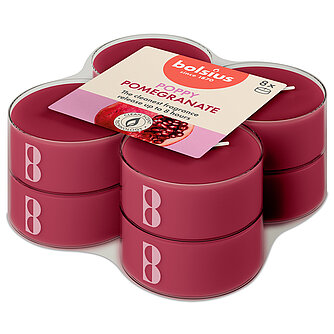 Bolsius True Scents Maxi-Lichte Clear Cup - Granatapfel (8er Pack) Artikelvorschau True Scents Maxi-Lichte Clear Cup - Granatapfel (8er Pack)