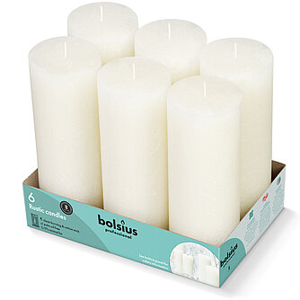 Bolsius Bolsius Rustik Stumpen 190/68mm - weiche Perle (6er Tray) Artikelvorschau Bolsius Rustik Stumpen 190/68mm - weiche Perle (6er Tray)