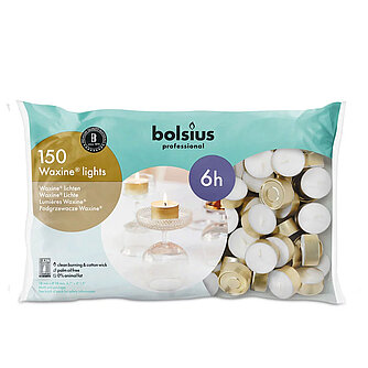 Bolsius Bolsius: Waxine-Lichte 6h (150er Beutel) - gold Artikelvorschau Bolsius: Waxine-Lichte 6h (150er Beutel) - gold