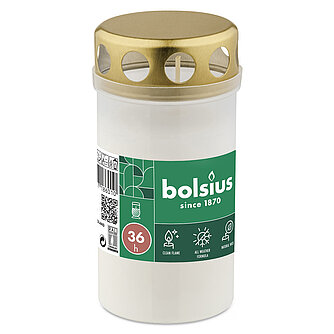 Bolsius Dauerbrenner mit Deckel - Weiß (20 Stück) Artikelvorschau Dauerbrenner mit Deckel - Weiß (20 Stück)