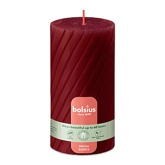 Bolsius Bolsius Rustik Ribbed Stumpenkerzen 130/68 mm - Zartes Rot (1 Stück) Artikelvorschau Bolsius Rustik Ribbed Stumpenkerzen 130/68 mm - Zartes Rot (1 Stück)