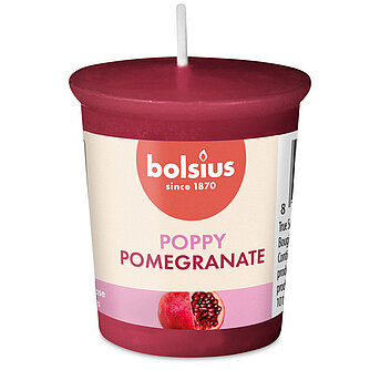 Bolsius True Scents Votivkerze 53/45 mm - Pomegranate (1 Stück) Artikelvorschau True Scents Votivkerze 53/45 mm - Pomegranate (1 Stück)