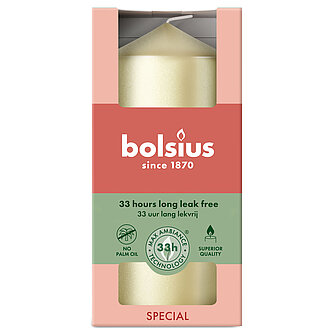 Bolsius Bolsius: Metallic Stumpenkerze 120/58mm - Weiß Silber (1 Stück) Artikelvorschau Bolsius: Metallic Stumpenkerze 120/58mm - Weiß Silber (1 Stück)