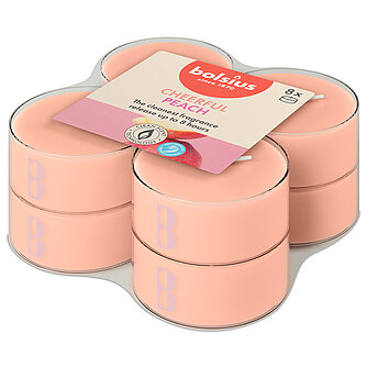 Bolsius True Scents Anti Tabak Maxi-Lichte Clear Cup - Pfirsich (8er Pack) Artikelvorschau True Scents Anti Tabak Maxi-Lichte Clear Cup - Pfirsich (8er Pack)