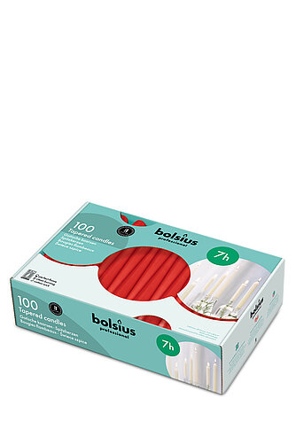 Bolsius Bolsius: Spitzkerzen 240/23mm (100er Pack) - rot Artikelvorschau Bolsius: Spitzkerzen 240/23mm (100er Pack) - rot