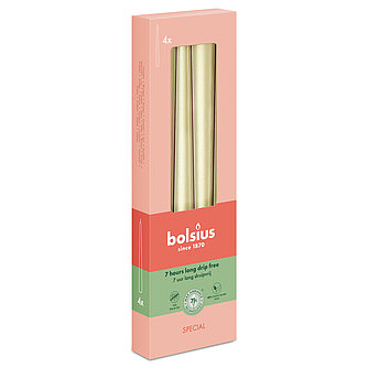 Bolsius Bolsius: Metallic Spitzkerzen Special 234/24mm (4er Pack) - Metallic Silber Artikelvorschau Bolsius: Metallic Spitzkerzen Special 234/24mm (4er Pack) - Metallic Silber