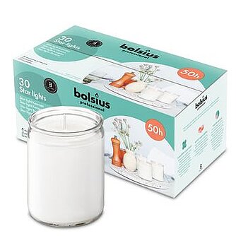 Bolsius Starlight 82/68 mm (30er Tray) - transparent Artikelvorschau Starlight 82/68 mm (30er Tray) - transparent