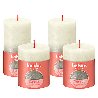 Bolsius Adventsset Sunset - Weiche Perle (4er Set) Artikelvorschau Adventsset Sunset - Weiche Perle (4er Set)
