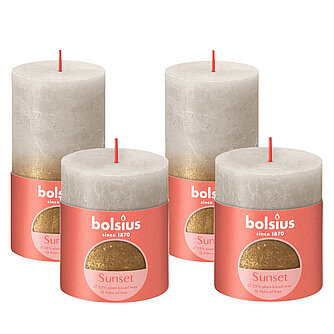 Bolsius Adventsset Sunset - Sandgrau (4er Set) Artikelvorschau Adventsset Sunset - Sandgrau (4er Set)