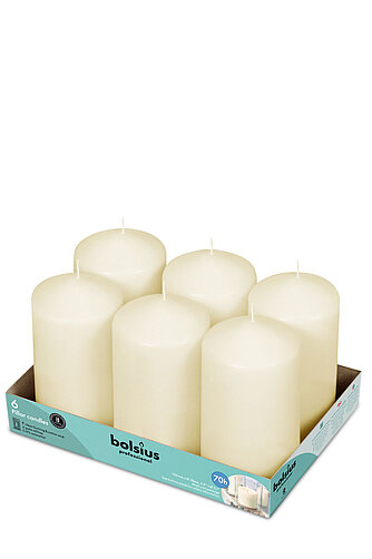 Bolsius Bolsius Stumpen 150/78 mm (6er Tray) Artikelvorschau Bolsius Stumpen 150/78 mm (6er Tray)