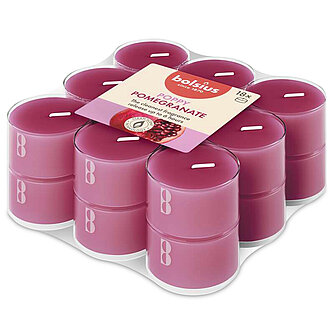 Bolsius True Scents Duft-Teelichter Clear Cup (18er Pack) - Granatapfel Artikelvorschau True Scents Duft-Teelichter Clear Cup (18er Pack) - Granatapfel